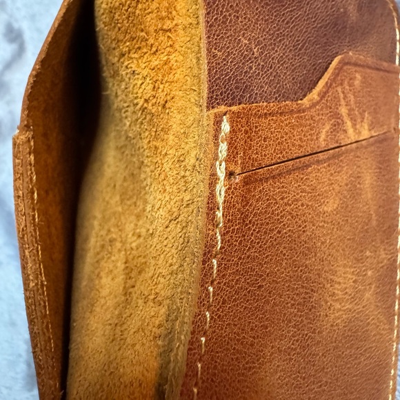 Brown Genuine Leather Slim Wallet Card Holder - Picture 5 of 9